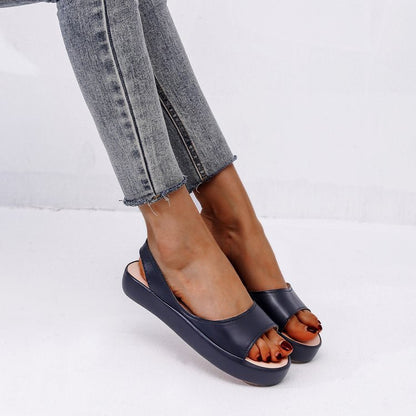 Sandaler Dam med Vadderad Fotbädd, Minimalistisk Design och Hållbara Material – Bekväma Livsstilssandaler 4