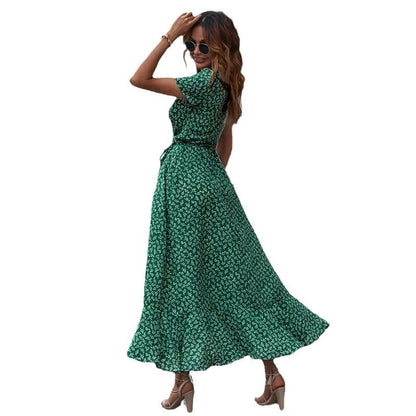 Maxiklänning Dam Bohemisk A-linjeformad Polyester Sommar 6