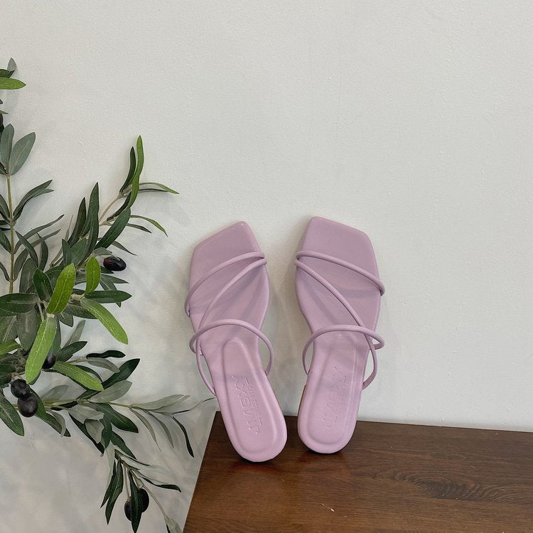 Sandaler Dam med Korsdesign och Fyrkantig Tå – Mjuk Överdel för Komfort och Stil, Rutschfri Sula, Storlek 36-41 9