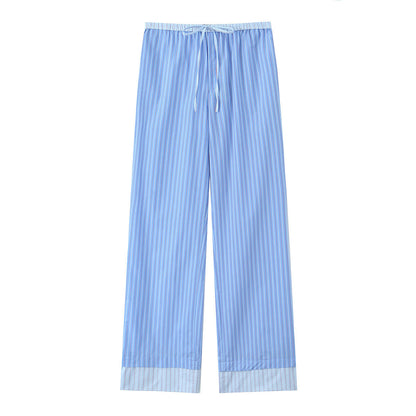 Variant image for Dam Pyjamas Set Långärmad Siden med Randigt Mönster-5