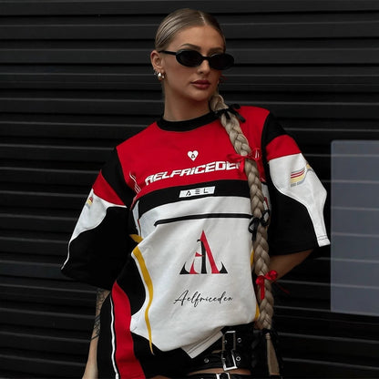 Herr T-shirt Kortärmad Färgblock Polyester Spandex-5