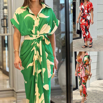 Dam Maxiklänning Asymmetrisk Polyester Lång Klänning-2