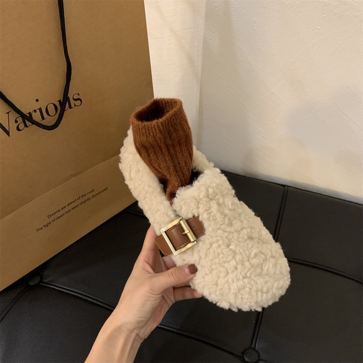 Kvinnor Mulor Fleece Bekväm Design med Dekorativt Spänne 9