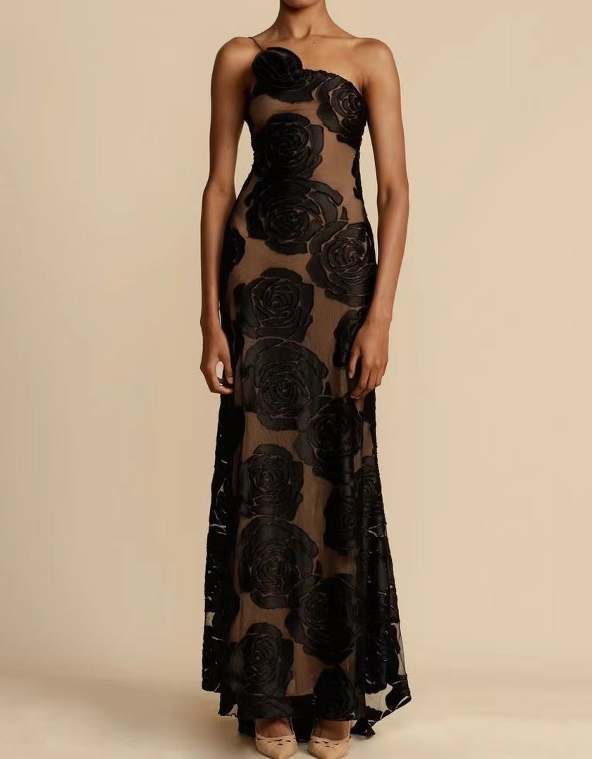 Variant image for Dam Aftonklänning Lång Asymmetrisk Polyester Ärm Lös Elegant-1