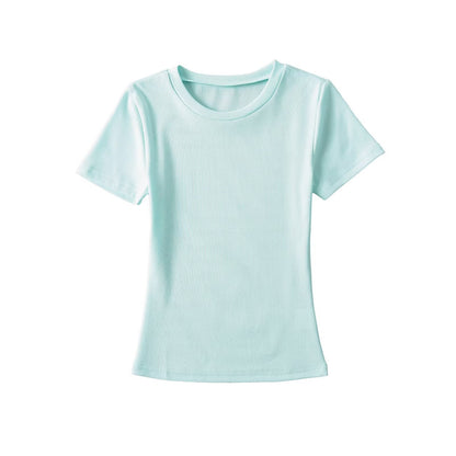 Variant image for Dam T-Shirt Avslappnad Snitt Andningsbar Bomull-4