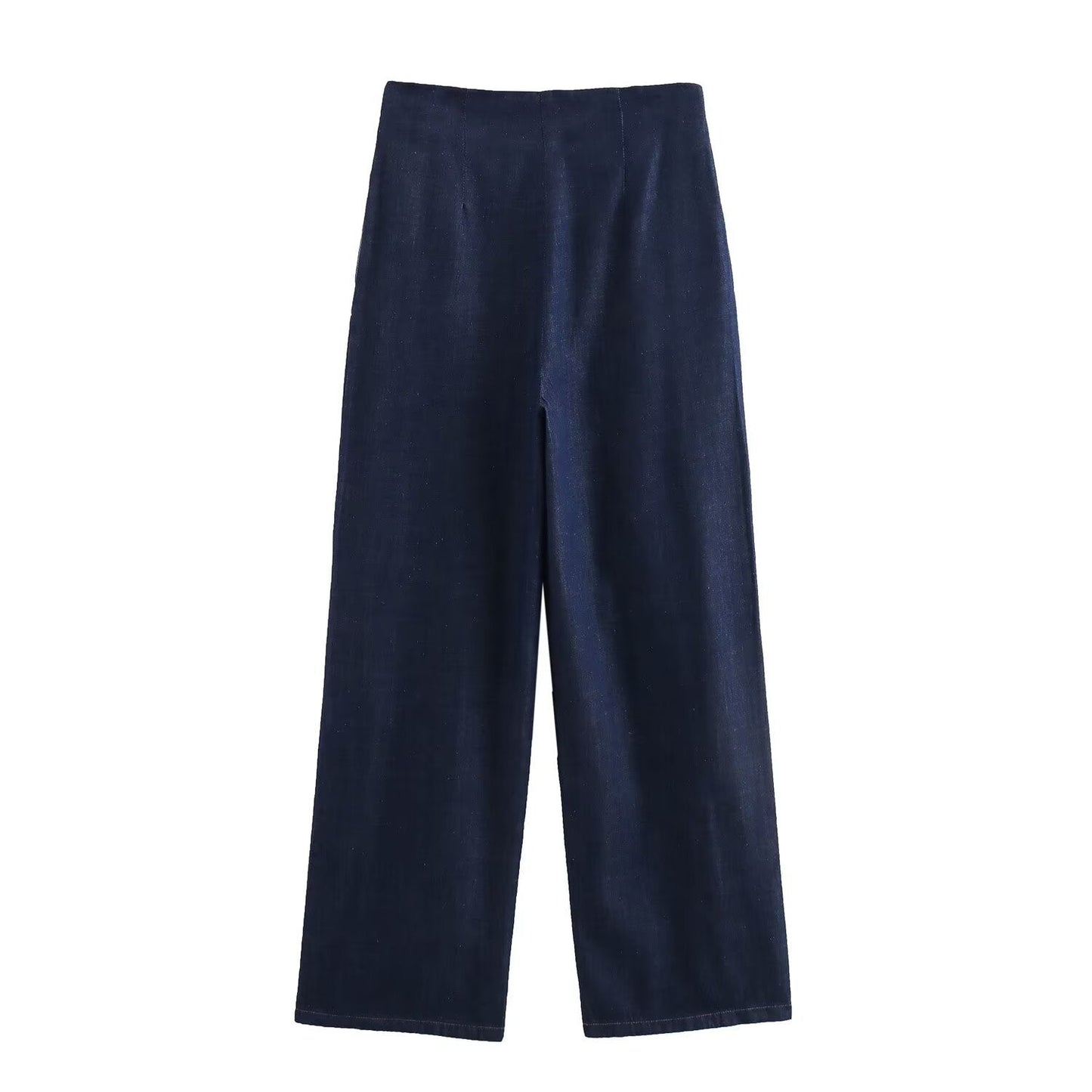 Dam Högmidjade Jeansbyxor Långa Polyester-2