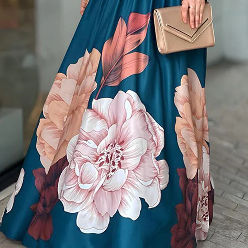 Skjortklänning Dam Geometrisk Chiffon i Avslappnad Passform – Knälång och Lätt för Sommarens Festligheter 4