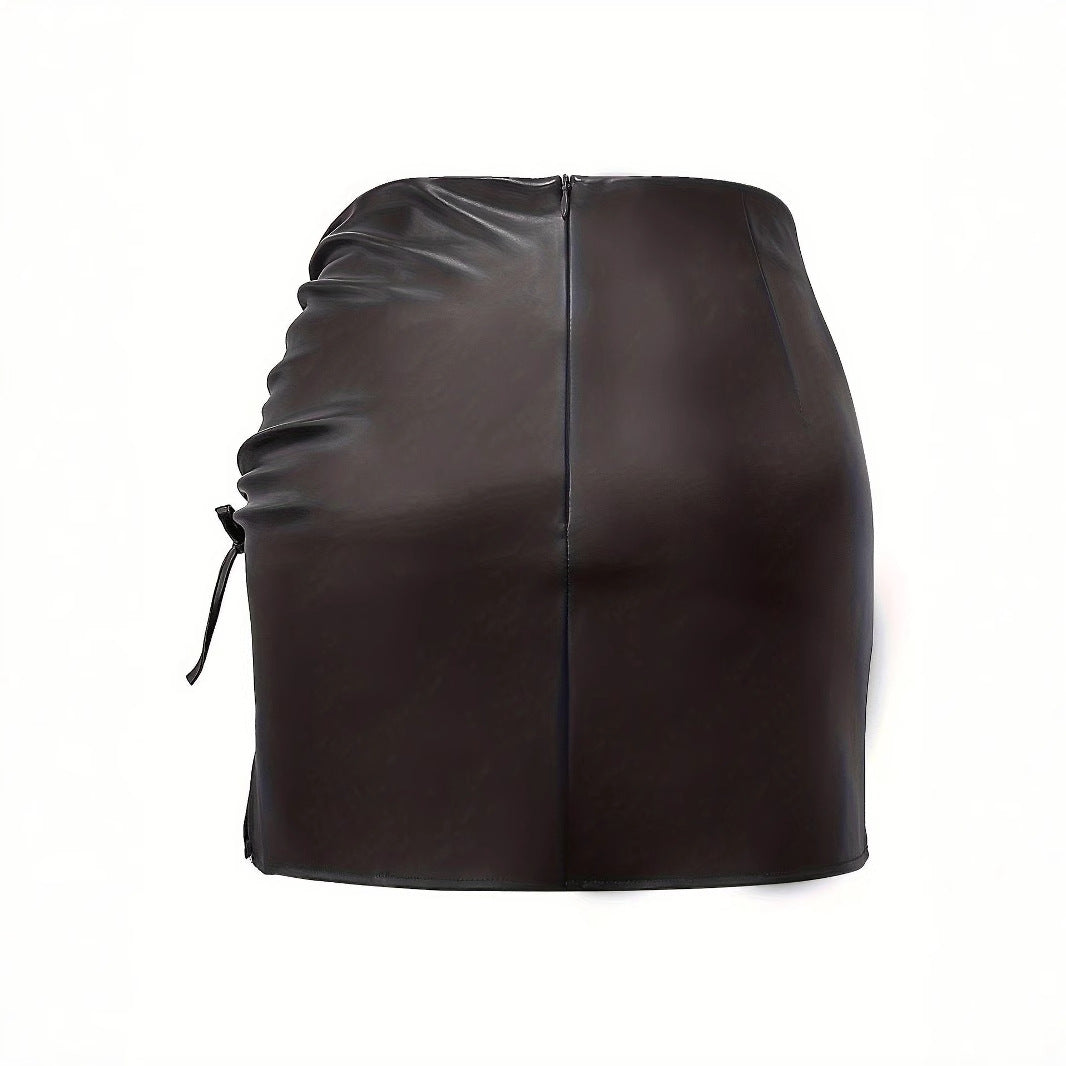 Kvinnors Minikjol Justerbar Syntetiskt Läder Modern Design 5