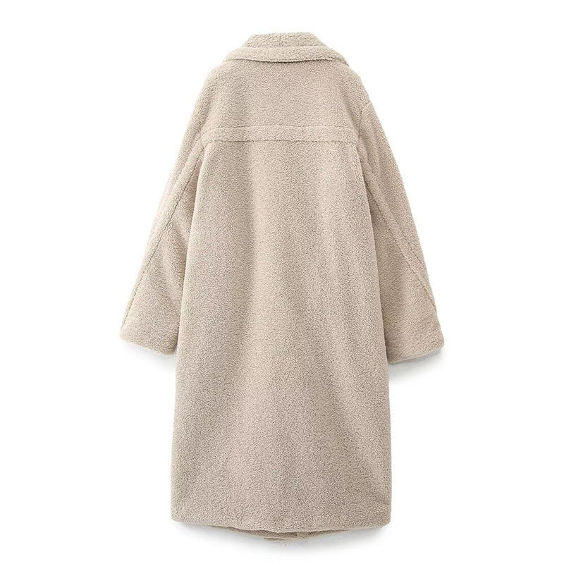 Dam Fleece Kappa Långärmad Elegant Mjuk-4