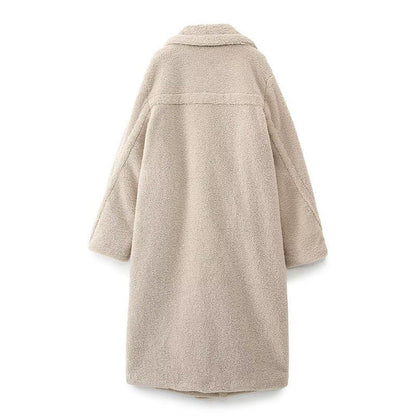 Dam Fleece Kappa Långärmad Elegant Mjuk-4