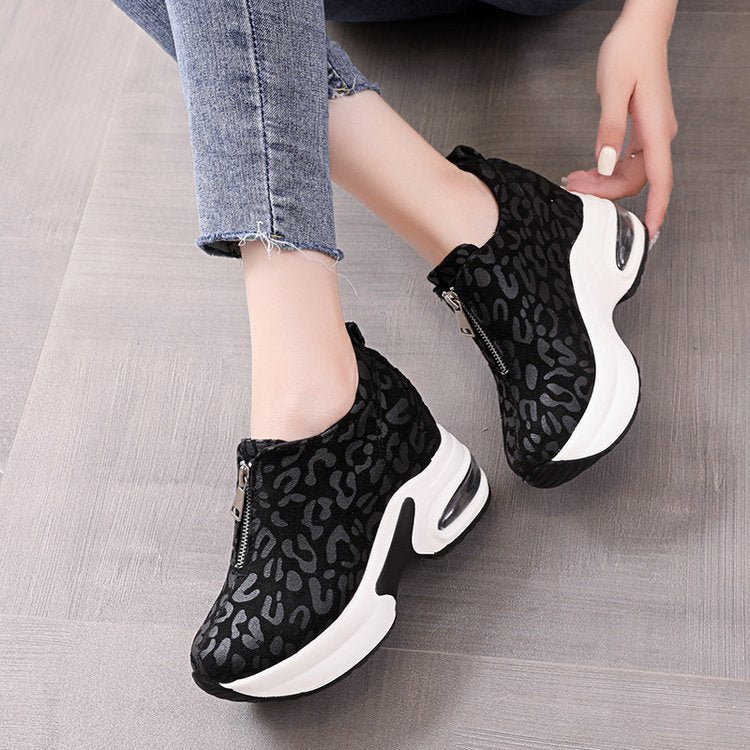 Kvinnliga Chunky Sneakers Trendig Design Högkvalitativt Tyg 4