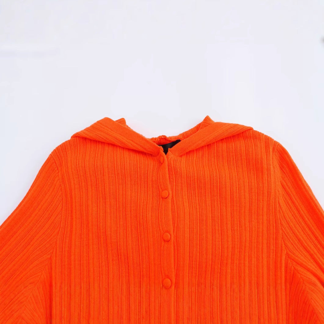 Hoodie Herr Slim Fit Rippad Polyester-2