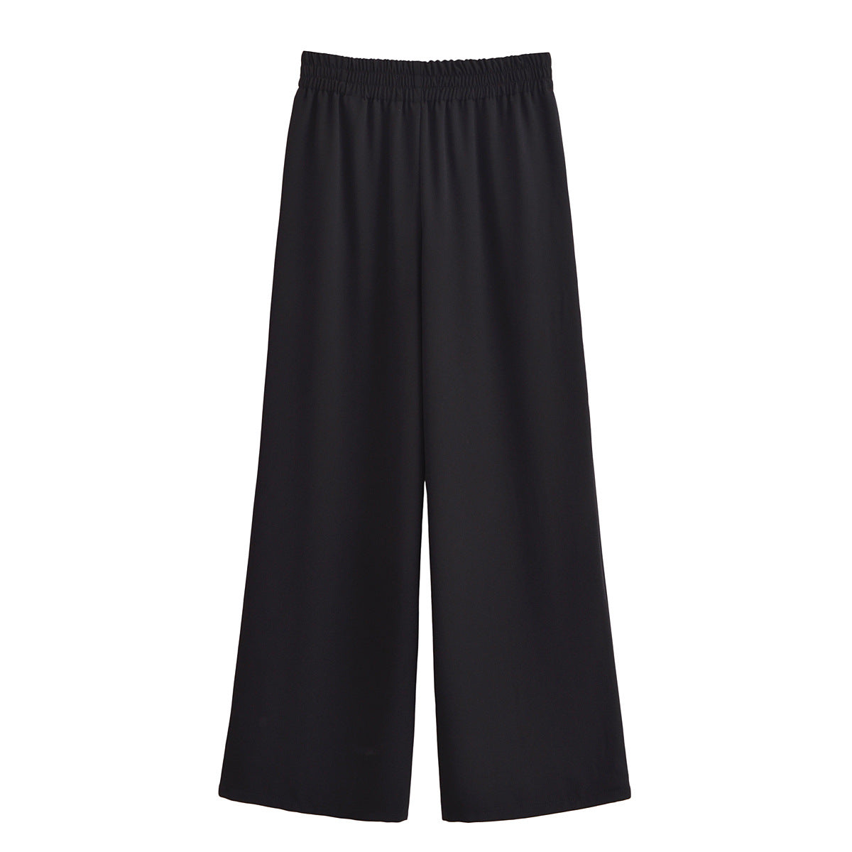 Dam Långärmad Skjorta och Bred Byxa Set i Polyester-6