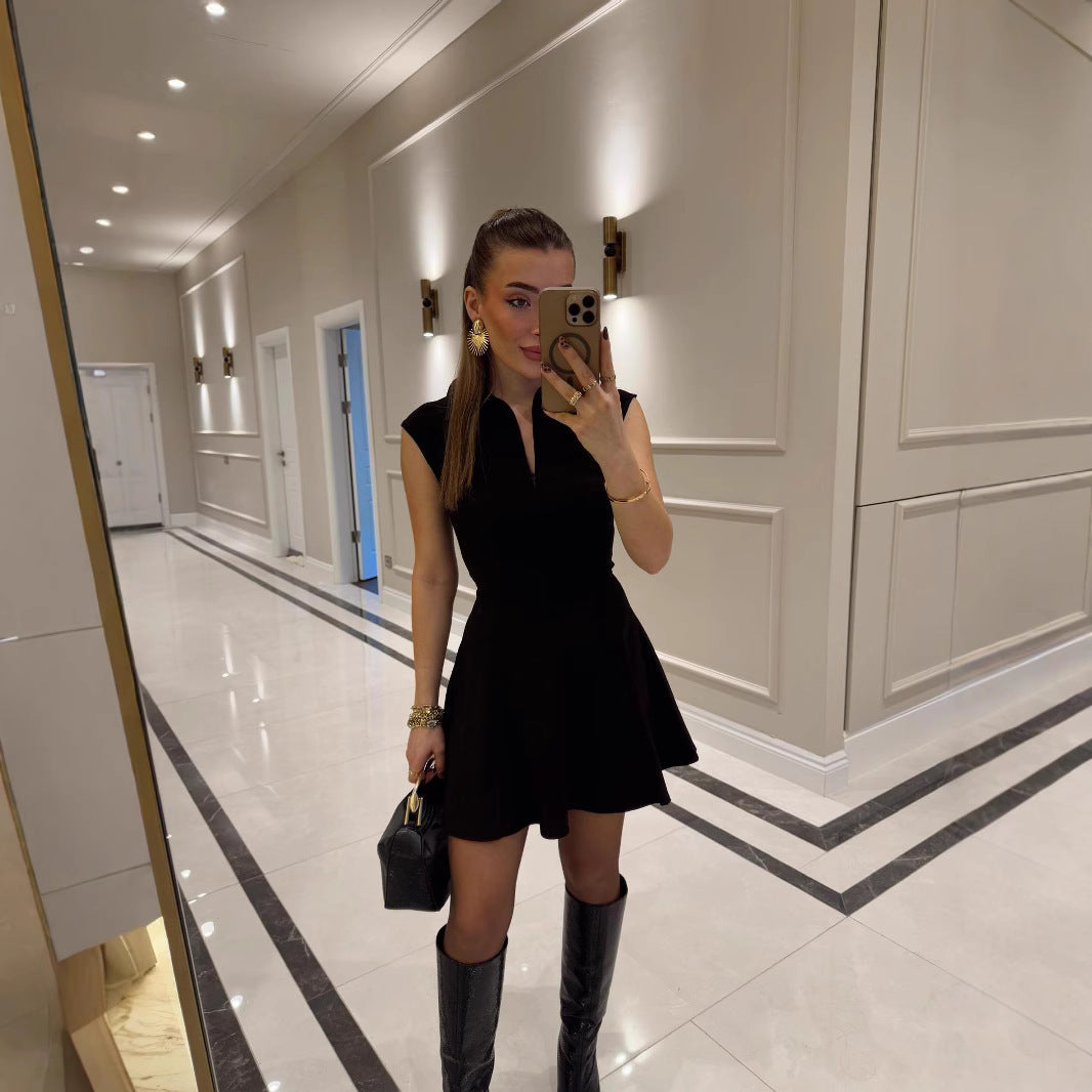 Kvinnor Sportklänning A-Line Kort Polyester-2