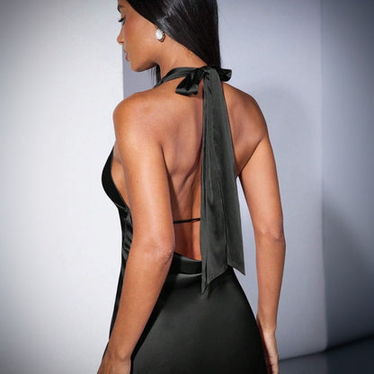 Kvinnors Mini Klänning A-linje V-ringad Polyester Utan Ärmar-4