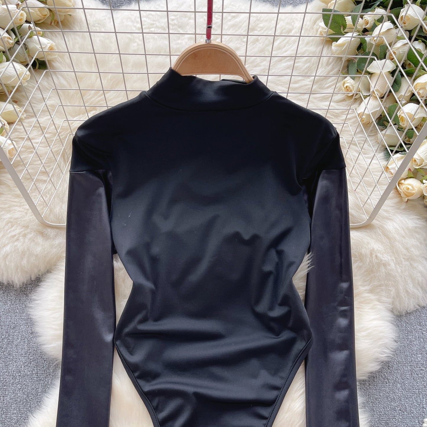 Herr Bodysuit Elastisk Polyester Spandex-6