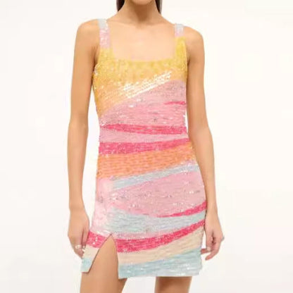 Damklänning Asymmetrisk Midi Off-Shoulder Polyester-2