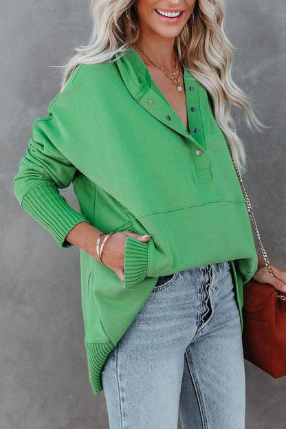 Lång Hoodie Dam med Huvud och Fickor i Mjuk Polyester-5