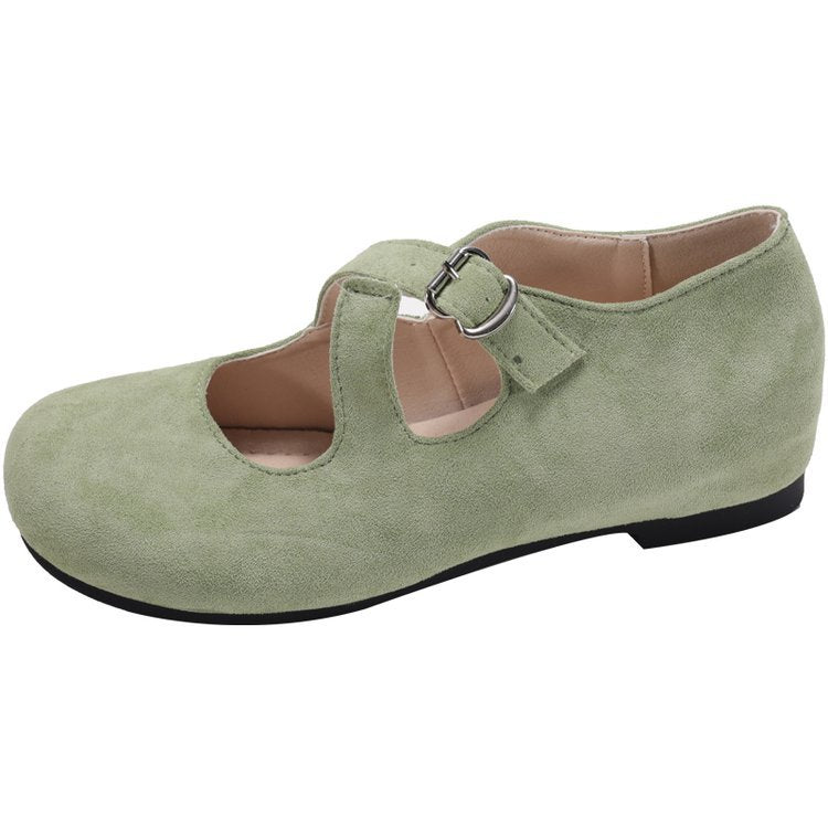 Dam Skor Mary Jane Klassisk Design Mocka med Vadderad Sula 8