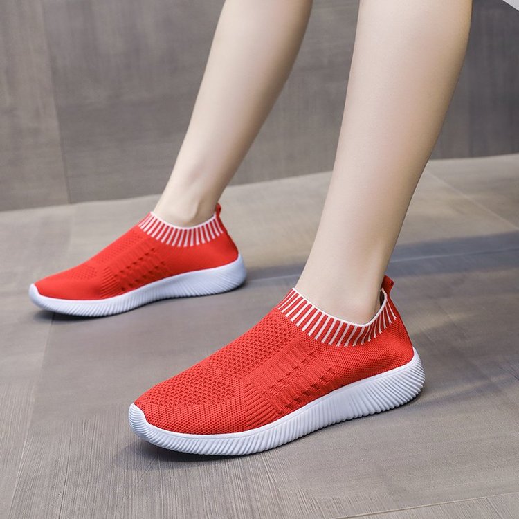 Kvinnors Slip-On Sneakers Sportig Nätmaterial 5