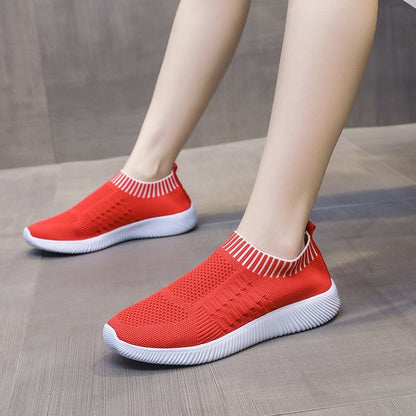 Kvinnors Slip-On Sneakers Sportig Nätmaterial 5