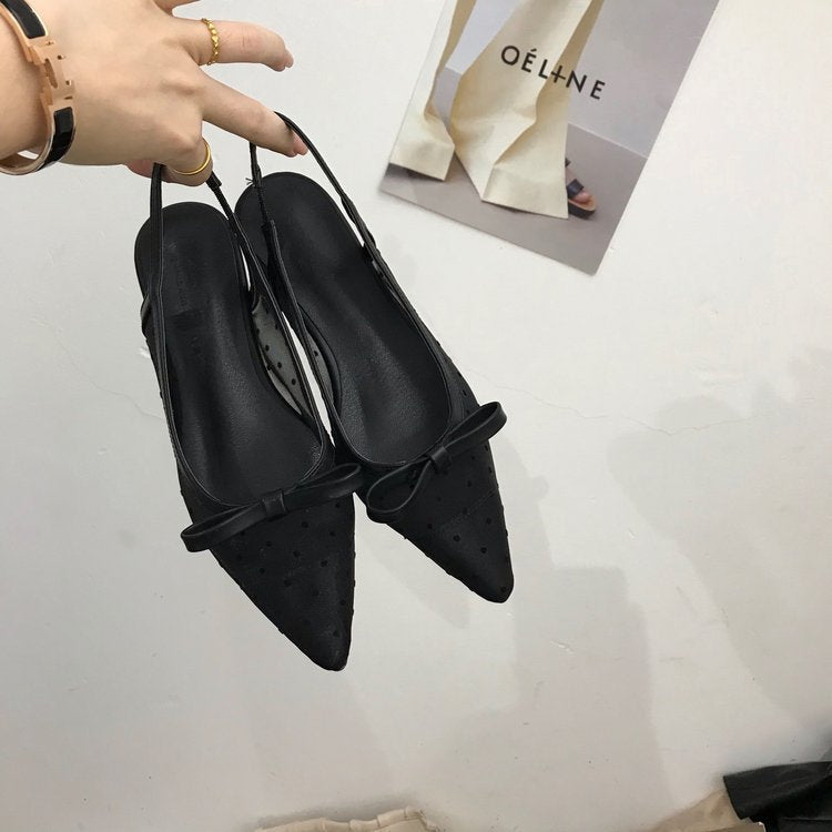 Kvinnors Ballerinas Slingback Elastisk Rem Syntetiskt Material 7