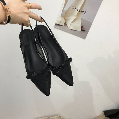 Kvinnors Ballerinas Slingback Elastisk Rem Syntetiskt Material 7