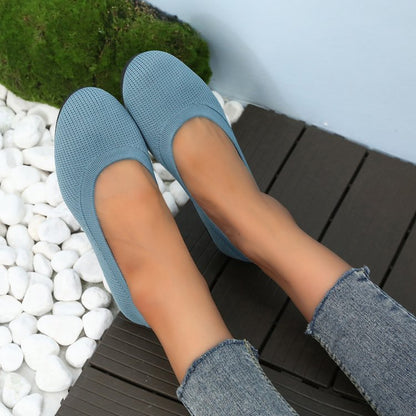 Kvinnors Ballerinas Slip-On Vävt Material med Halkfri Sula 5
