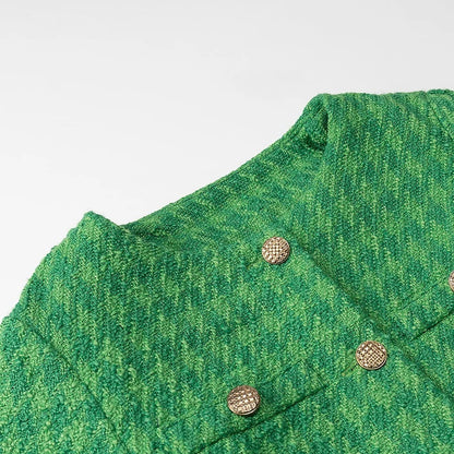 Kvinnornas Boucléjacka Elegant Midjeskärning Mjuk Material 3