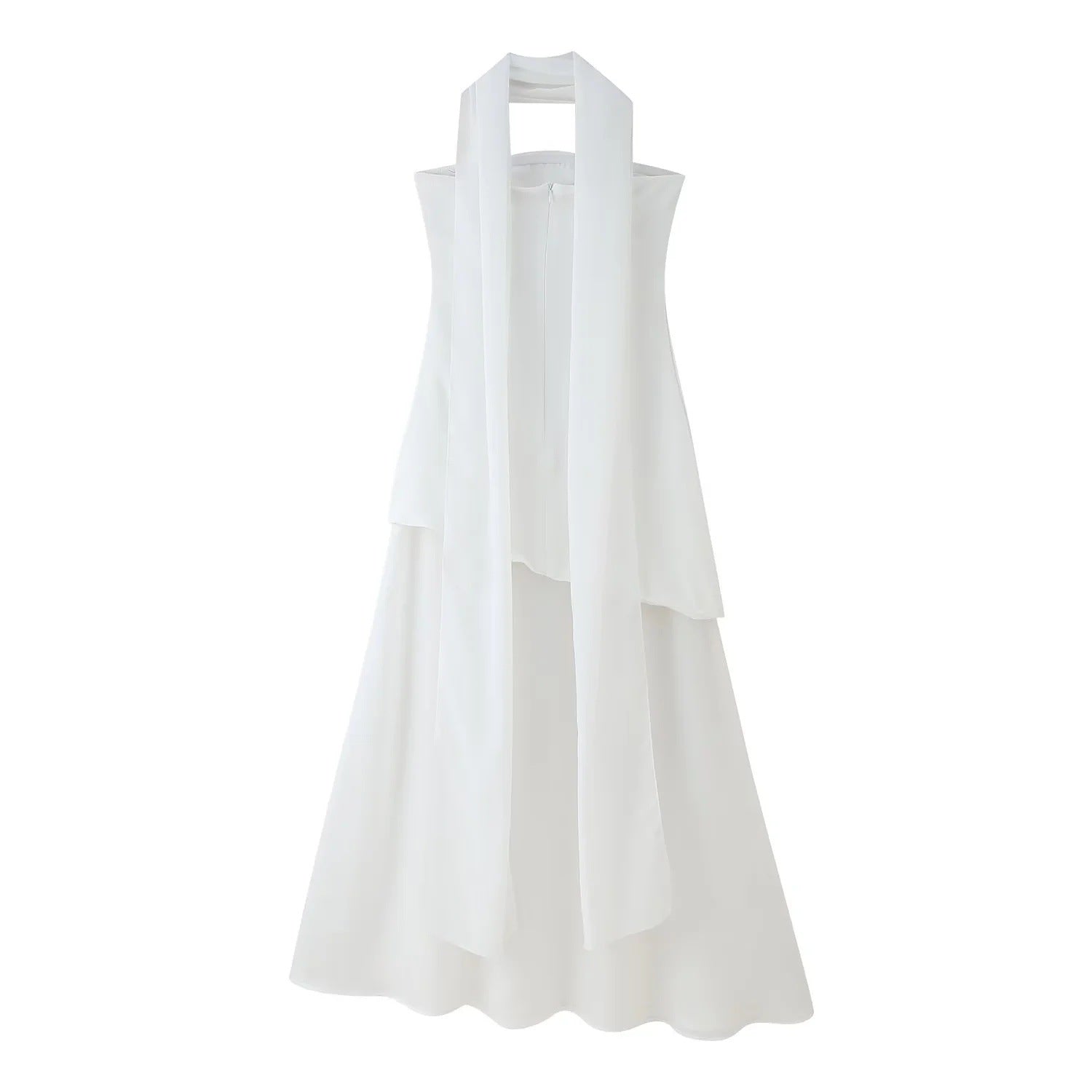 Dam Maxiklänning Flödande Material Elegant Wrap-design 7