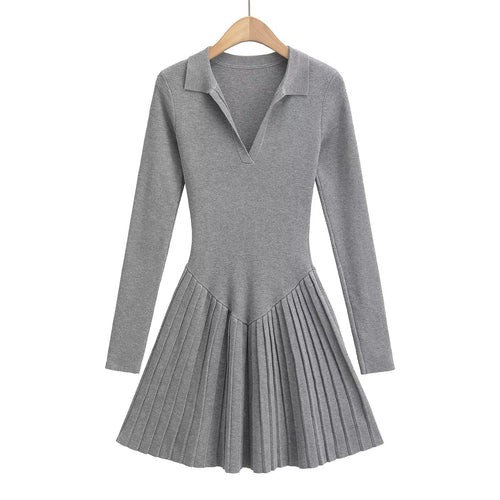 Kvinnors Klänning V-ringning Långa Ärmar Mjuk Andningsbar Tyg 1