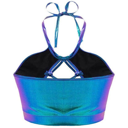 Kvinnors Sportbikini Topp Skimrande Elastisk med Utskurna Detaljer 4