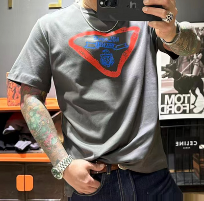 Herr T-Shirt Kvalitets Stretchig Is-Silke och Bomull för Träning och Vardagsbruk 1