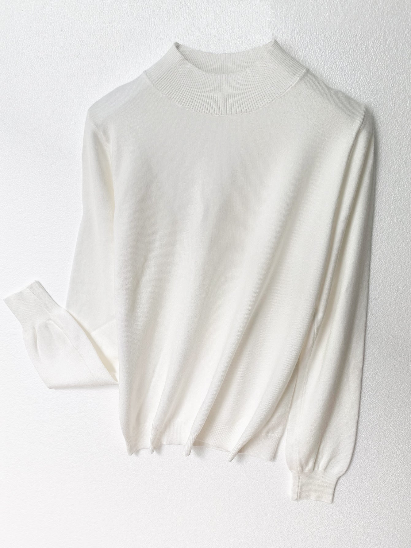 Variant image for Dam Tröja Pullover Slim Fit Viskos Halv Stående Krage-1