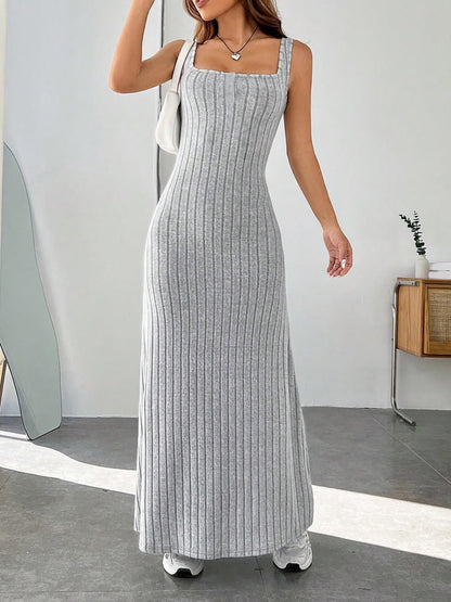 Variant image for Maxiklänning Dam Hög Midja Spaghettisnören Polyester Lång Klänning-6