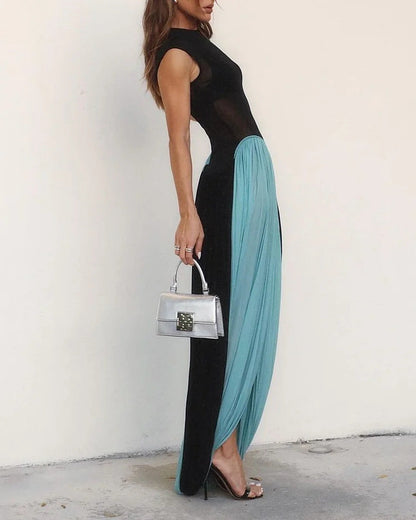 Dam Jumpsuit Ärmlös A-linjeformad Polyester-5