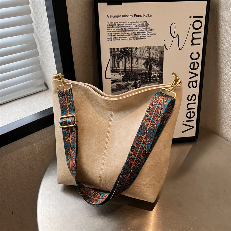 Variant image for Handväska Vintage Handgjord Rattan Med Läderhandtag-3