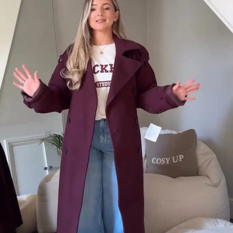 Damjacka Klassisk Over-Cabanjacka Strukturerat Tyg-3