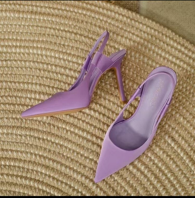 Kvinnor Slingback Pumps med Spetsig Tå i Syntetmaterial – Ergonomiskt Inre Foder för Komfort och Elegant Design 1