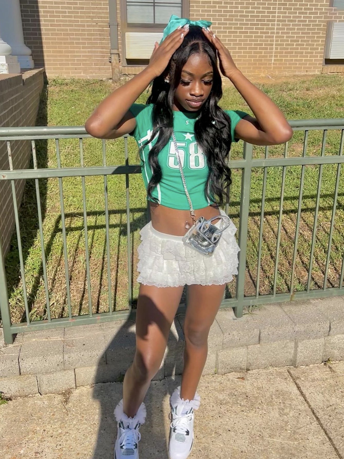 Dam T Shirt Crop Top Elastisk Polyester Rund Krage-5