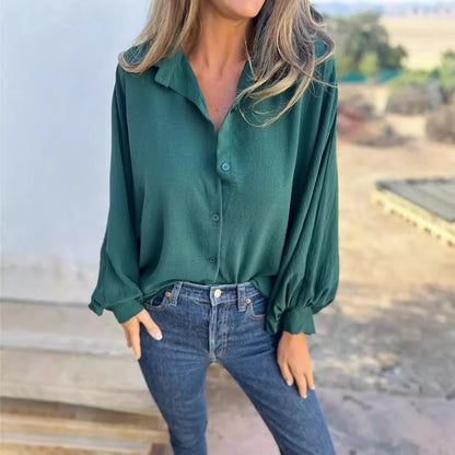 Herrskjorta Långärmad Med Lösa Puffärmar Polyester-6