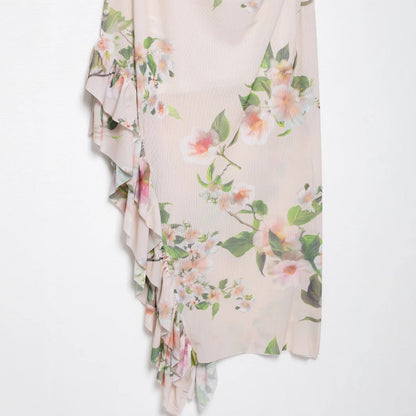 Kvinnors Wrap-Klänning med Rüsch Detaljer i Andningsbart Material 4