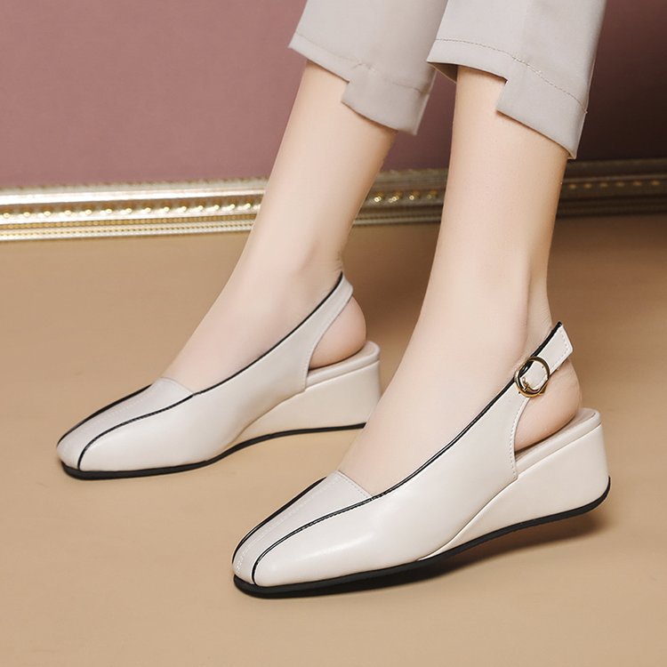 Slingback Wedge Pantolett för Kvinnor – Elegant Design med Justerbart Spänne och Bekväm Kilsula 1