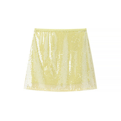 Kvinnors Minikjol Med Paljetter Elastisk Polyester För Festliga Tillfällen 5