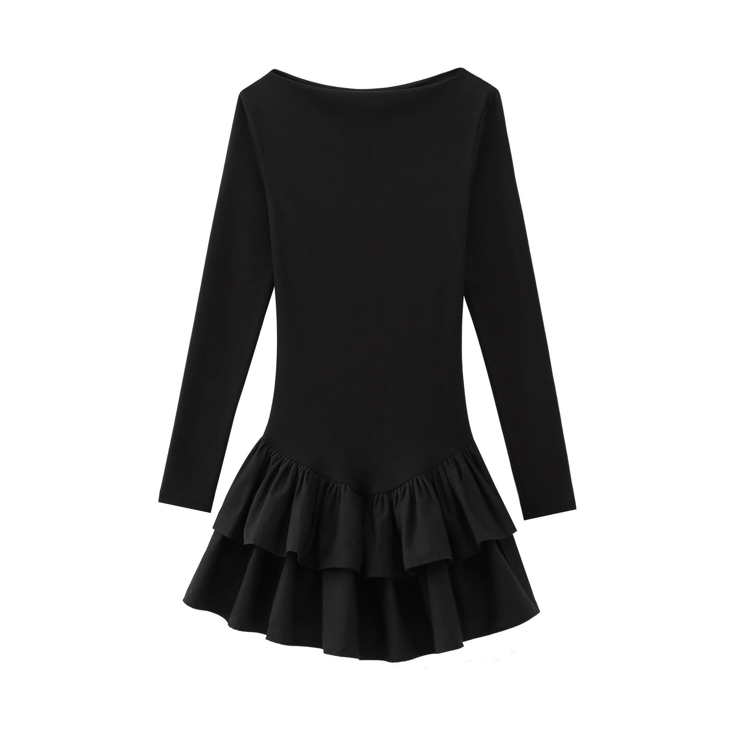 Dam Klänning Långa Ärmar Elegant Polyester Fina Dam Klänningar-1