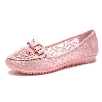Kvinnors Ballerinaskor Blommig Design Chic Slingdetalj Hållbara Material 7
