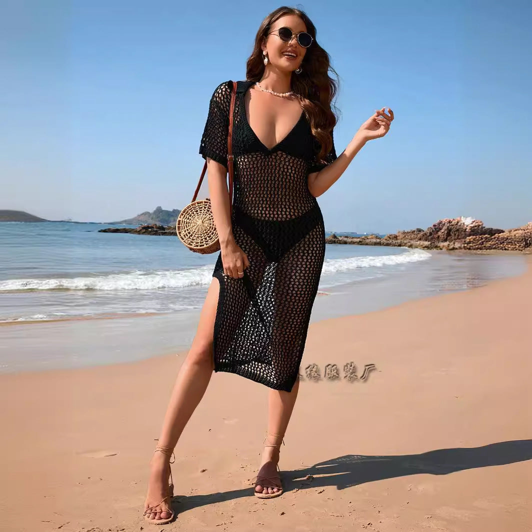 Kvinnors Semestertröja Lös Passform Stickad Akryl-4