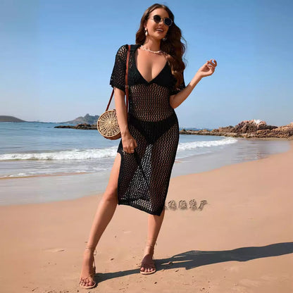 Kvinnors Semestertröja Lös Passform Stickad Akryl-4