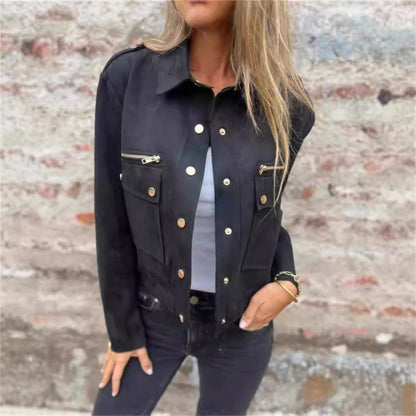 Herrjacka Zipperjacka med Revers Polyester för Höst- och Vårbruk-3