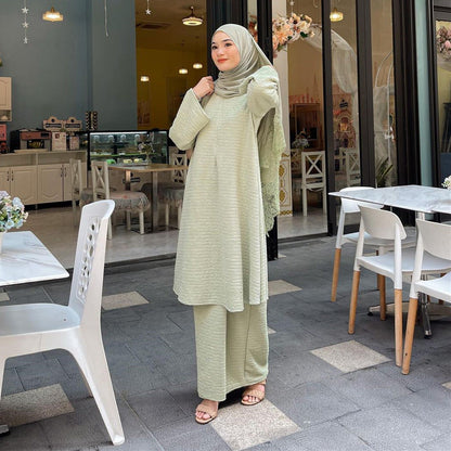 Kvinnors Midi Skjorta Rock Set Polyester Lång Ärmar Elegant Design 3